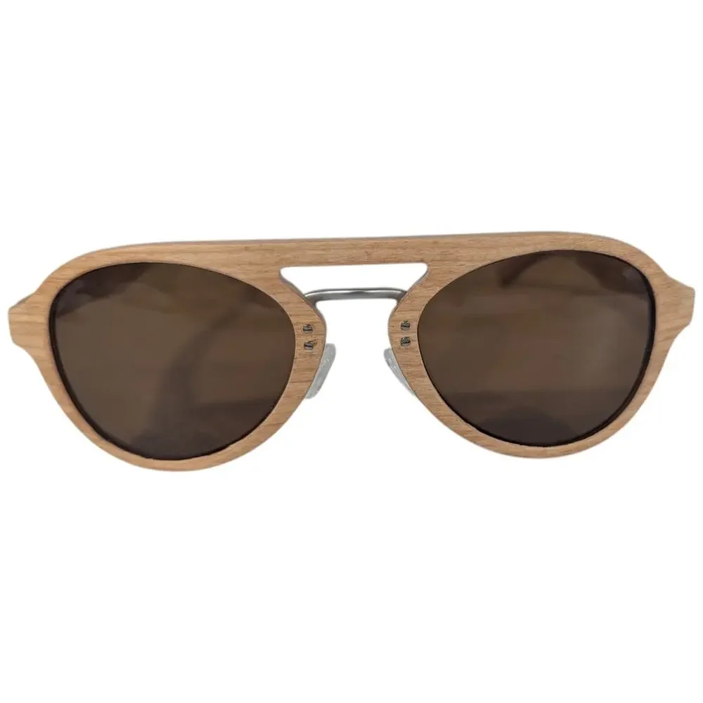 Earth Wood Cruz Sunglasses Light Brown Beige